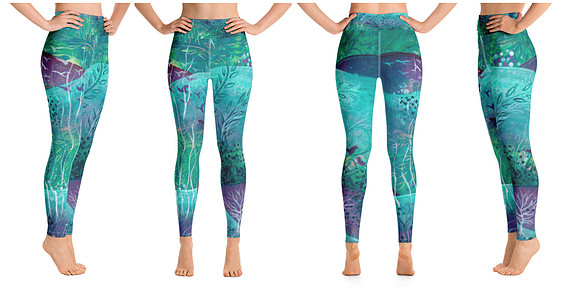 Gaia: Breathing Underwater High Waisted Leggings