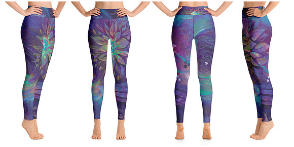 Fathomless Mystery (Option B ) High Waisted Leggings