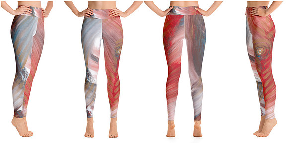 Prayer Feather High Waisted Leggings