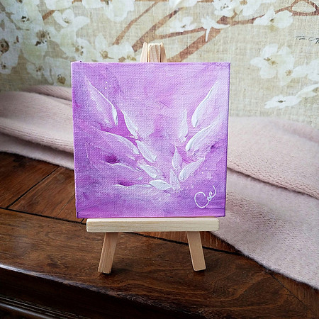Spirit Angel Baby (Canvas on Board with Wood Easel)