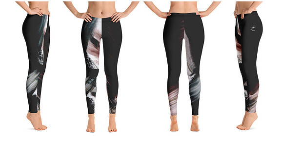 Prayer Feather Noir Leggings