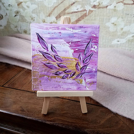 Courage Angel Baby (Canvas on Board with Wood Easel) *ADOPTED*