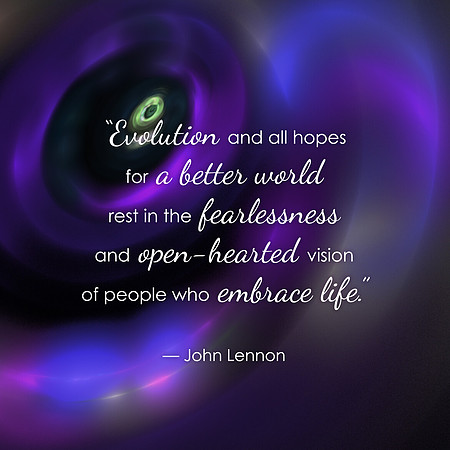 "Open-hearted vision of people who embrace life” [from the Collaborative Emergence deck]